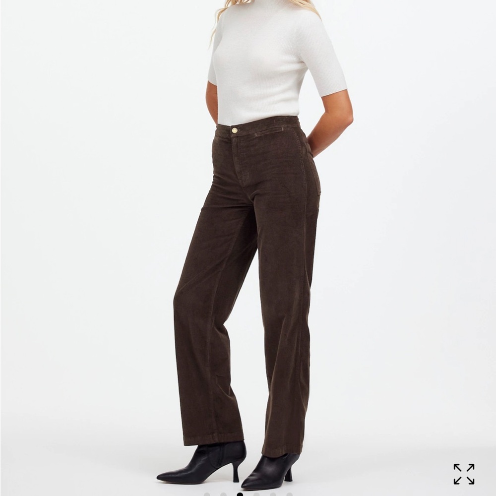 Madewell | The Emmet Wide Leg | Brown Corduroy Pants